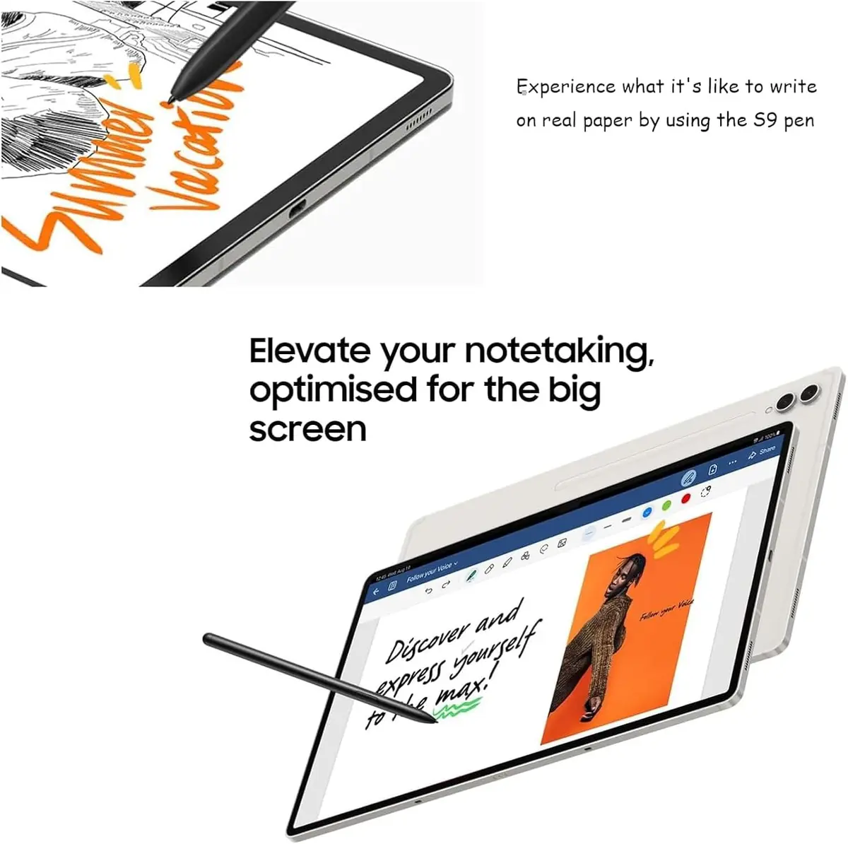 Anglepingping Galaxy Tab S9 Stylus Pen Replacement Black | Precise, Compatible with Samsung Galaxy Tab S9 Ultra & S9 Plus - view 4