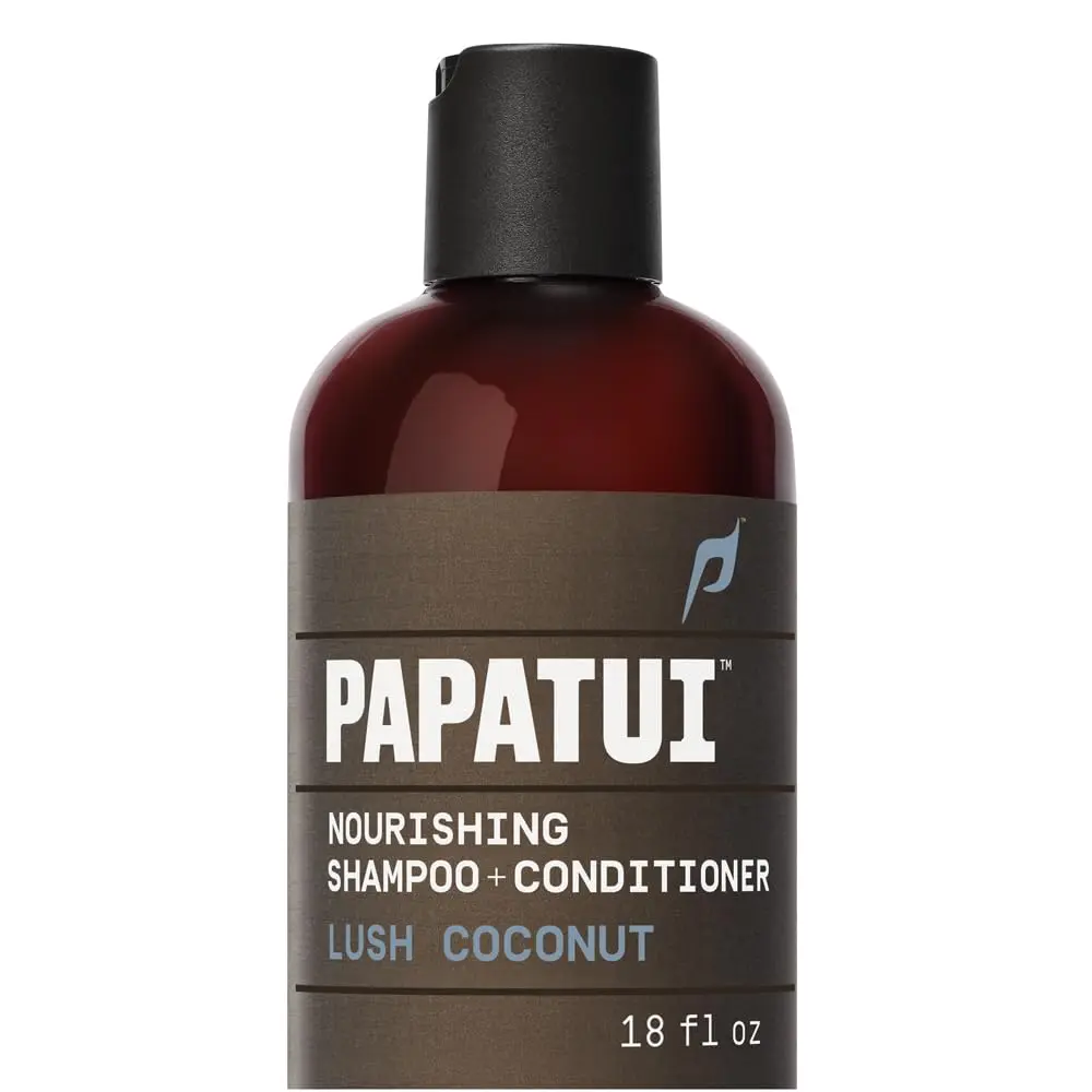 PAPATUI by Dwayne Johnson 2-in-1 Shampoo & Conditioner 18 fl oz | Sulfate-Free Coconut & Monoi Oil - main product image