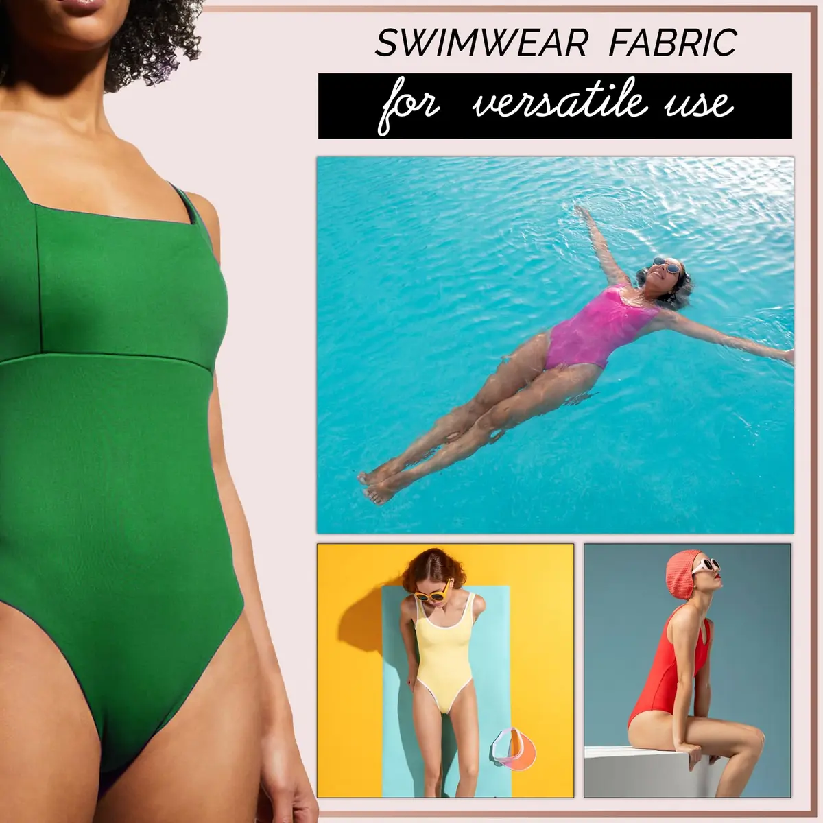 Barcelonetta Nylon Spandex Fabric | 80% Nylon, 20% Spandex | 4-Way Stretch for Activewear & Swimwear (1 Yard) - view 5