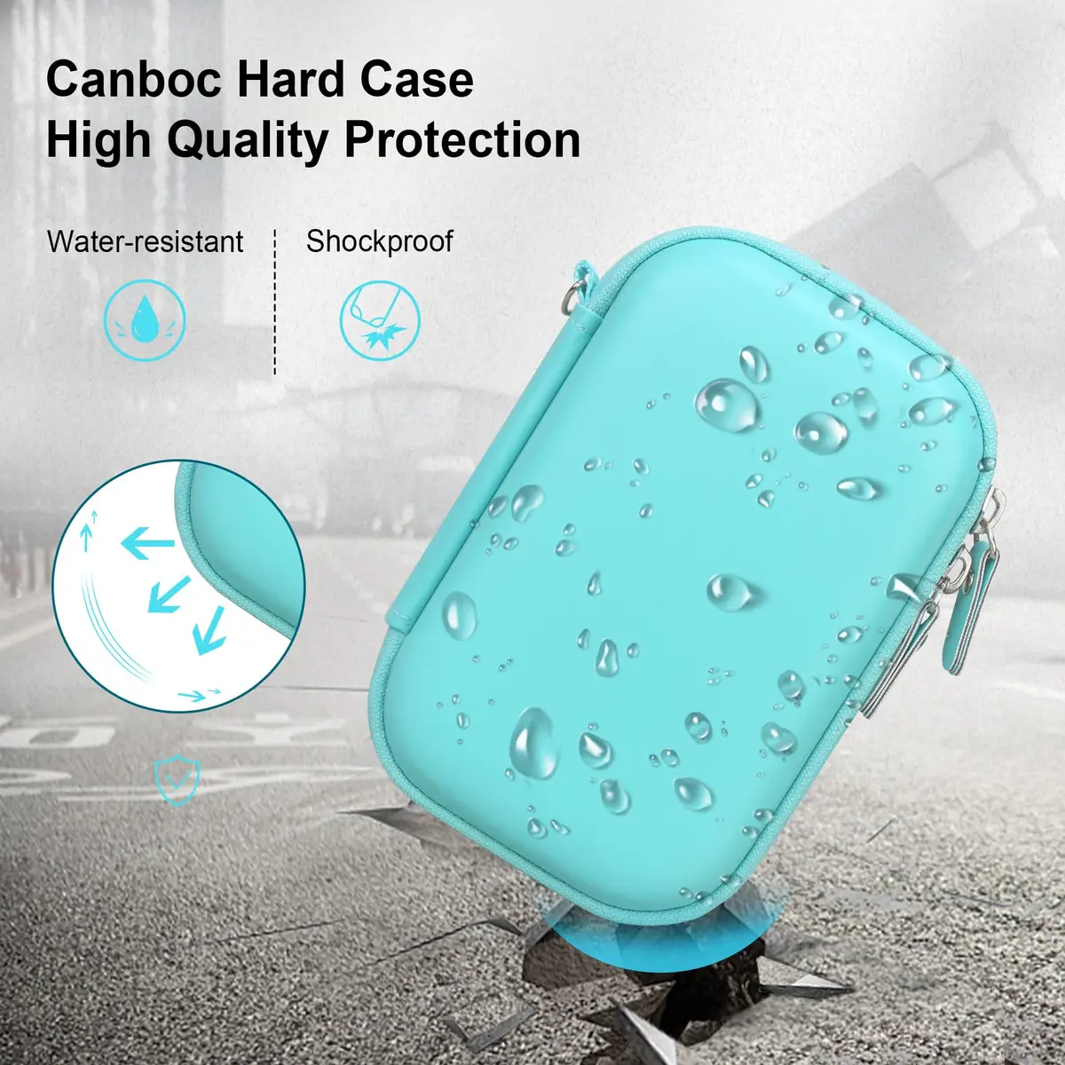 Canboc Hard Case for UnionSine Ultra Slim Portable External Hard Drive HDD | Water-Resistant, Shockproof, Compact (70-120 chars) - view 5
