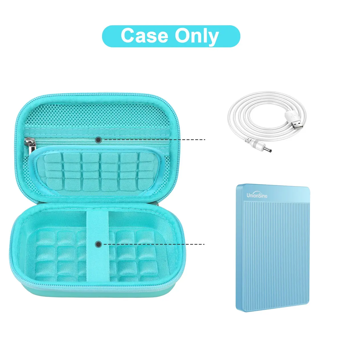 Canboc Hard Case for UnionSine Ultra Slim Portable External Hard Drive HDD | Water-Resistant, Shockproof, Compact (70-120 chars) - view 2