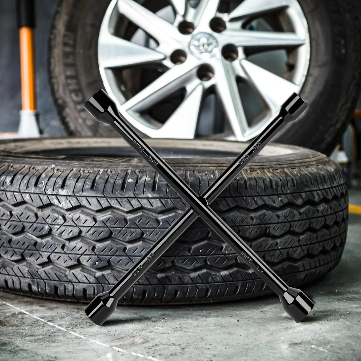 CARTMAN 14 Inch Heavy Duty 4 Way Lug Wrench Tire Iron | Forged Carbon Steel, Corrosion-Resistant - view 6