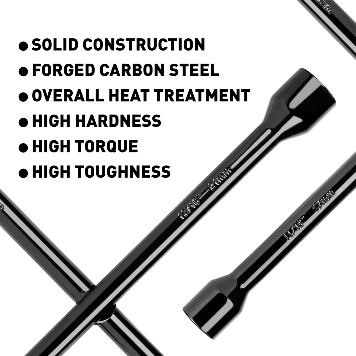 CARTMAN 14 Inch Heavy Duty 4 Way Lug Wrench Tire Iron | Forged Carbon Steel, Corrosion-Resistant - view 4