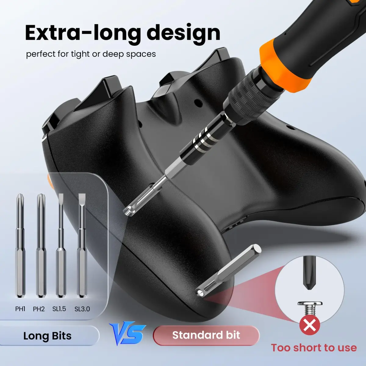Jorest 152-in-1 Precision Screwdriver Set with Magnetic CRV Bits & Flexible Shaft | Essential for Electronics Repair - view 7