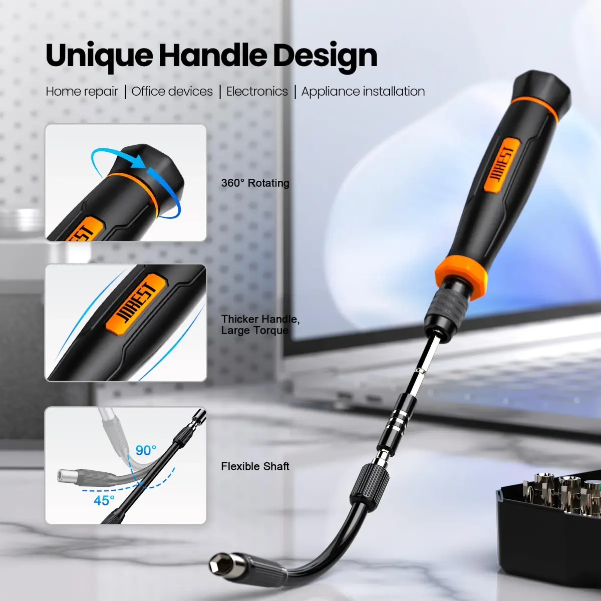 Jorest 152-in-1 Precision Screwdriver Set with Magnetic CRV Bits & Flexible Shaft | Essential for Electronics Repair - view 2