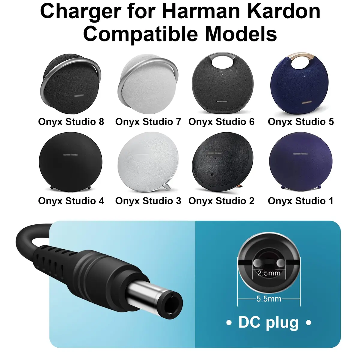 Iretod 19V 38W AC Power Adapter Charger for Harman Kardon Onyx Studio 8 7 6 5 4 3 2 1 Speakers | 2.74m (9ft) Cable - view 2