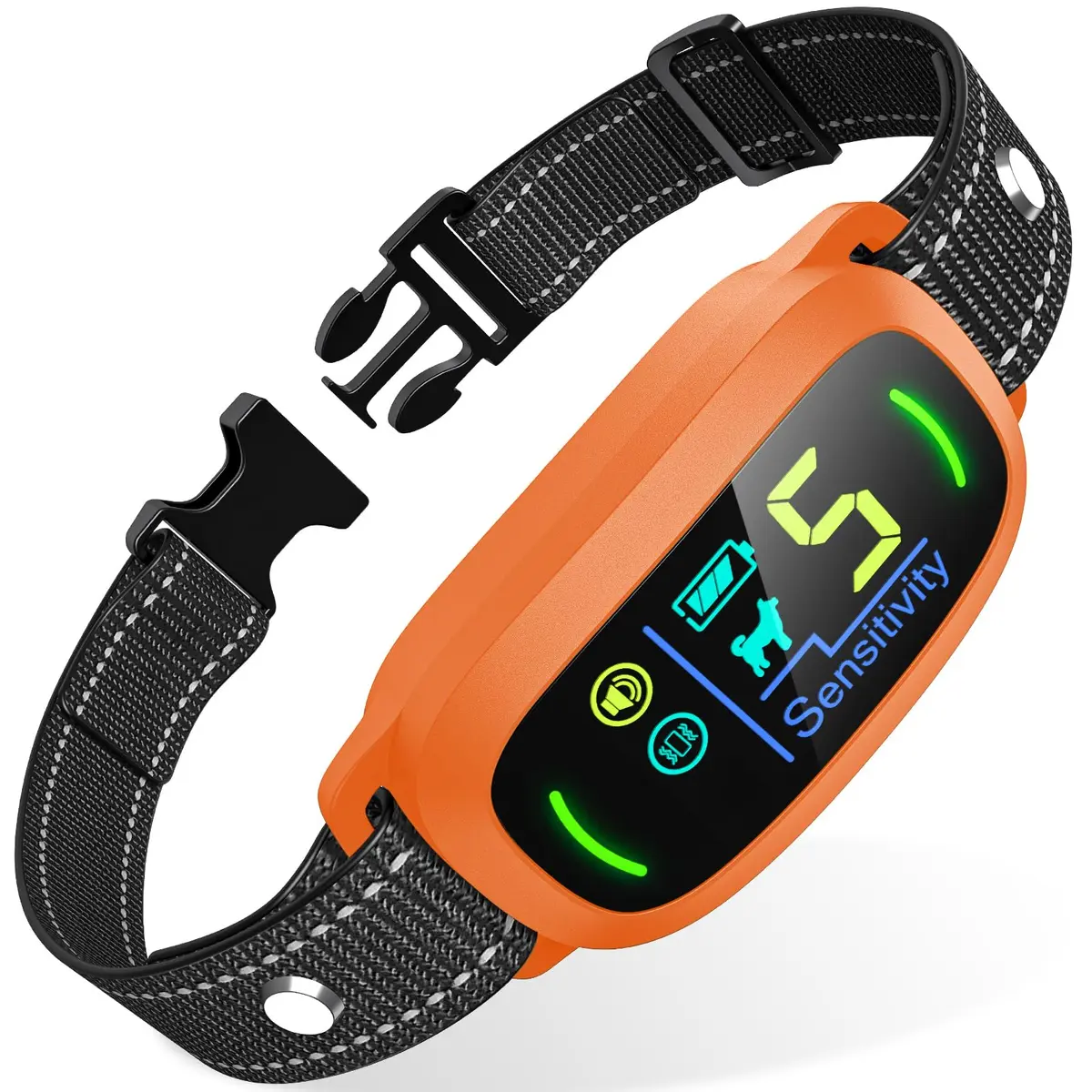 FAFAFROG Dog Bark Collar Rechargeable Smart Collar Orange | Adjustable Sensitivity & Waterproof - main product image