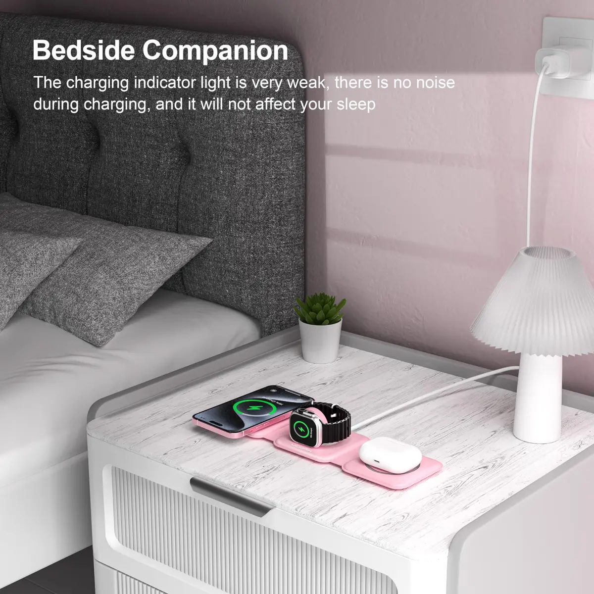 UCOMX 3 in 1 Wireless Charging Station for Apple Devices | Foldable Travel Nano Charger - view 6