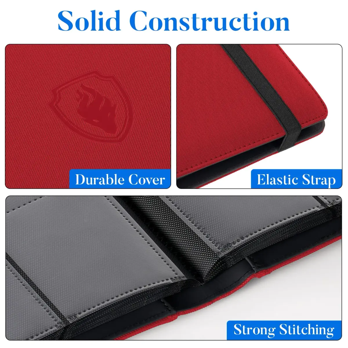 Fabmaker Red 540 Pocket Card Binder | Archival Safe & Water-Resistant - view 2
