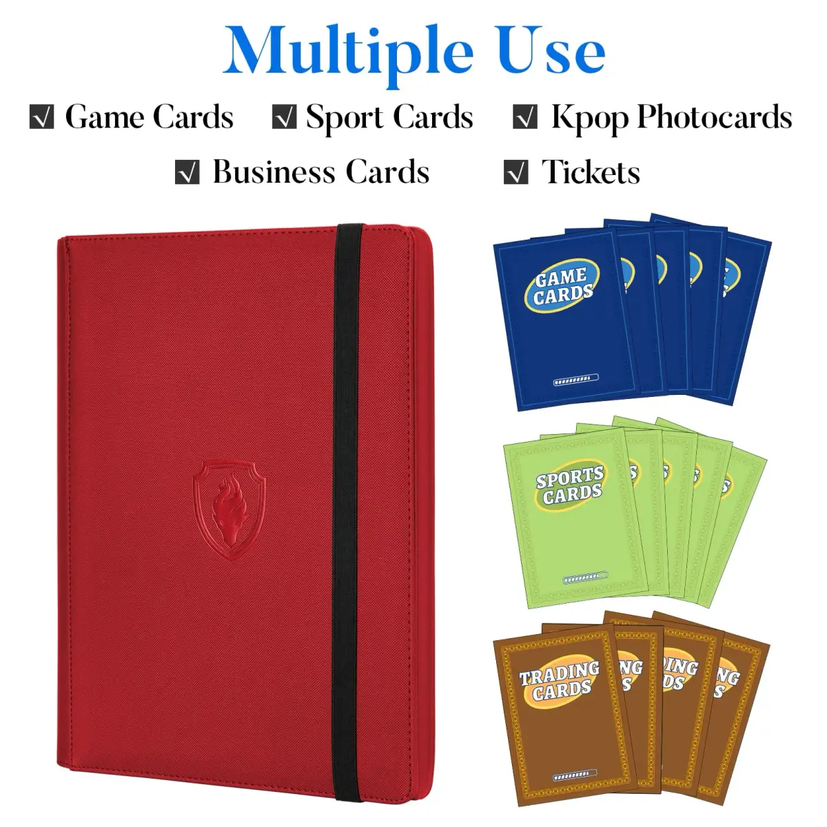 Fabmaker Red 540 Pocket Card Binder | Archival Safe & Water-Resistant - view 3