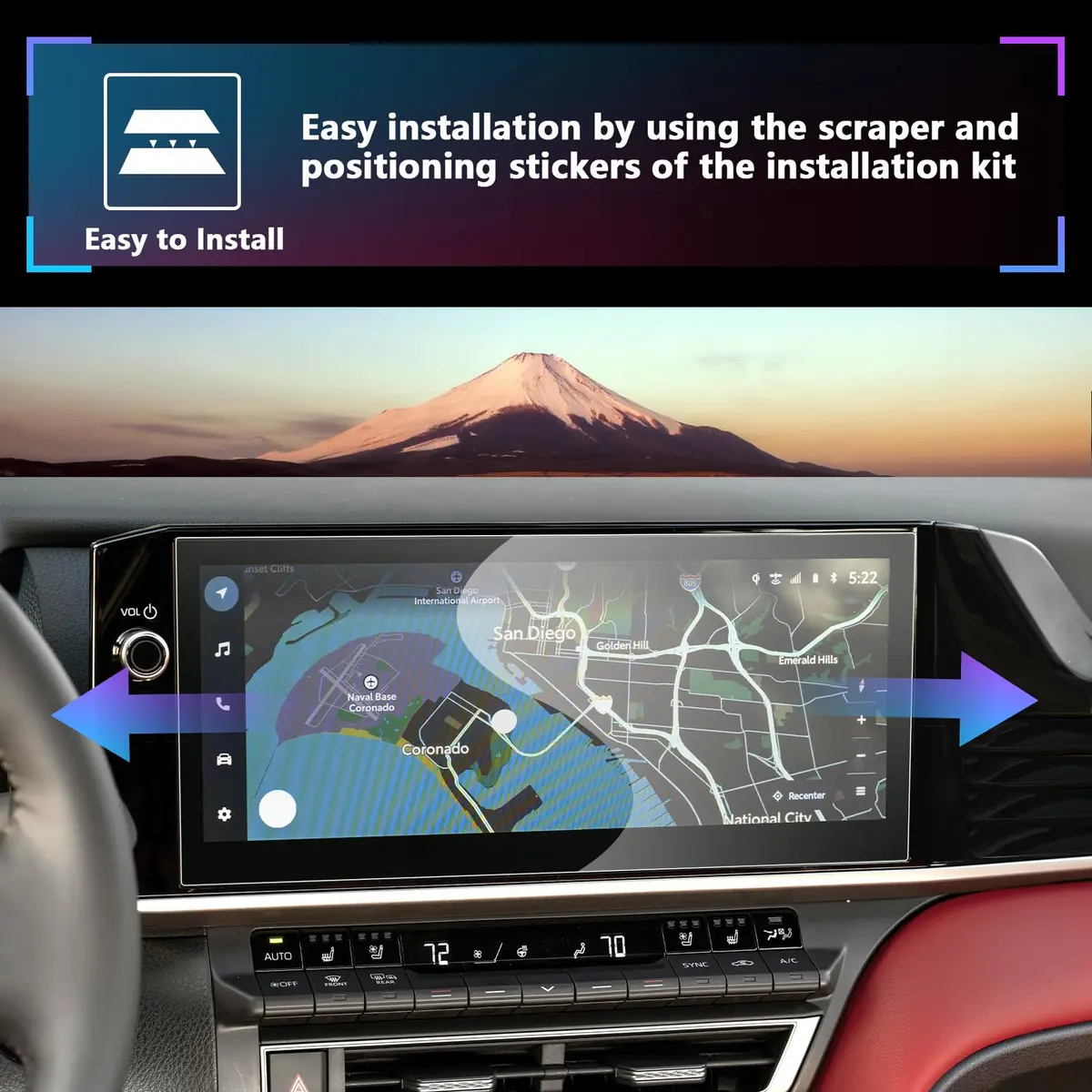 SXCY Screen Protector for 2025 2026 Toyota Camry 12.3 Inch | Nano Hardness & Easy Install - view 3