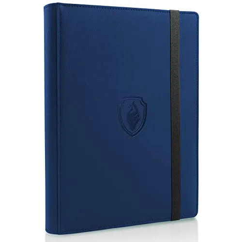 Fabmaker 9 Pocket Card Binder for 540 Cards, Navy Blue | Archival Safe Card Collection Album - main product image