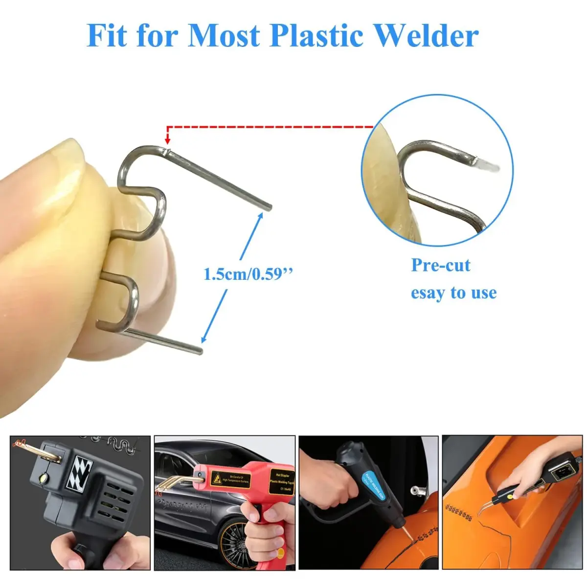 Sawvolker 3000PCS Hot Staple Plastic Welder Staples Kit | 0.6mm & 0.8mm Stainless Steel for Auto & Furniture Repair - view 6