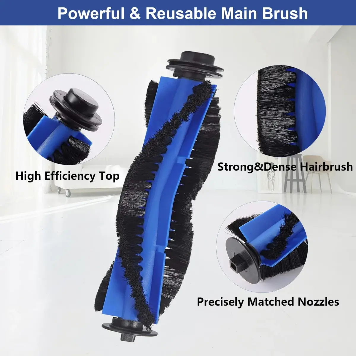 LesinaVac Replacement Parts Kit for Eufy RoboVac 11S Max, 15C Max, 30C Max, G30 Edge, G10 Hybrid (1 Main Brush, 6 Side Brushes, 6 Filters) - view 5