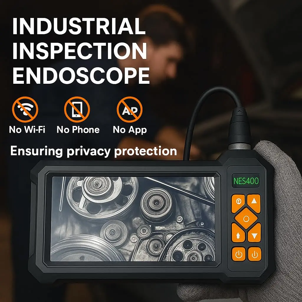COOVIE 4.3-inch IPS Screen Borescope Inspection Camera 1920x1080P HD | 5m (16.4ft) Semi-Rigid Probe with 8 LEDs & IP67 Waterproof - view 3