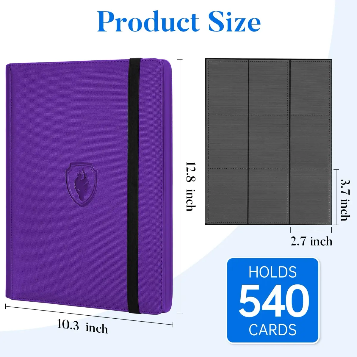 Fabmaker 540 Pocket Card Binder Purple | Acid-Free Archival Safe Display Album - view 6