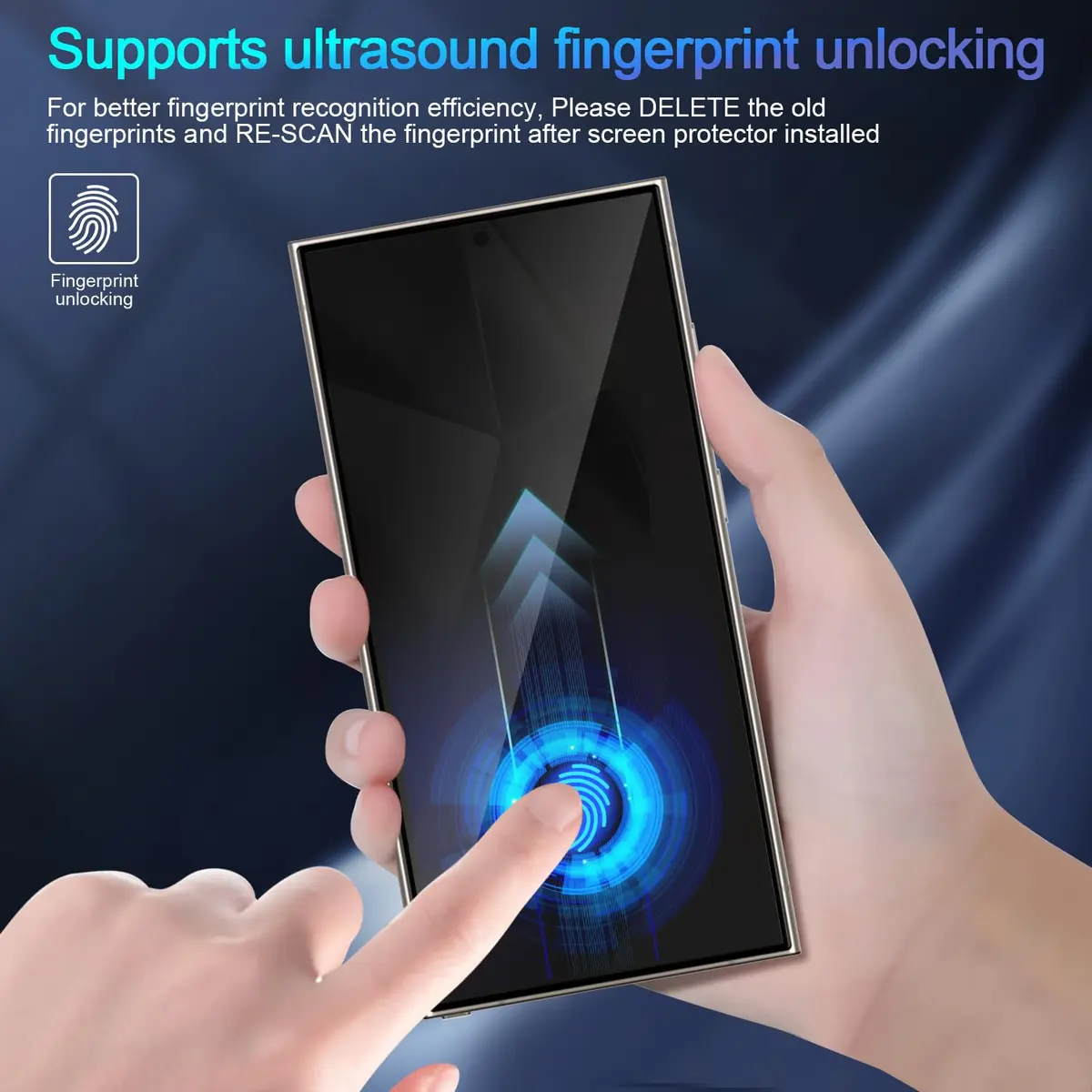 Lokyoo 2 Pack Privacy Screen Protector for Samsung Galaxy S24 Ultra | Anti-Peep, 9H Hardness, Easy Install - view 4