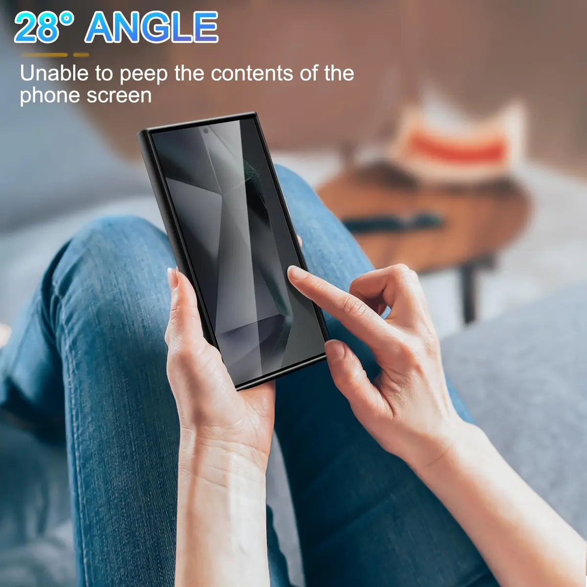 Lokyoo 2 Pack Privacy Screen Protector for Samsung Galaxy S24 Ultra | Anti-Peep, 9H Hardness, Easy Install - view 3