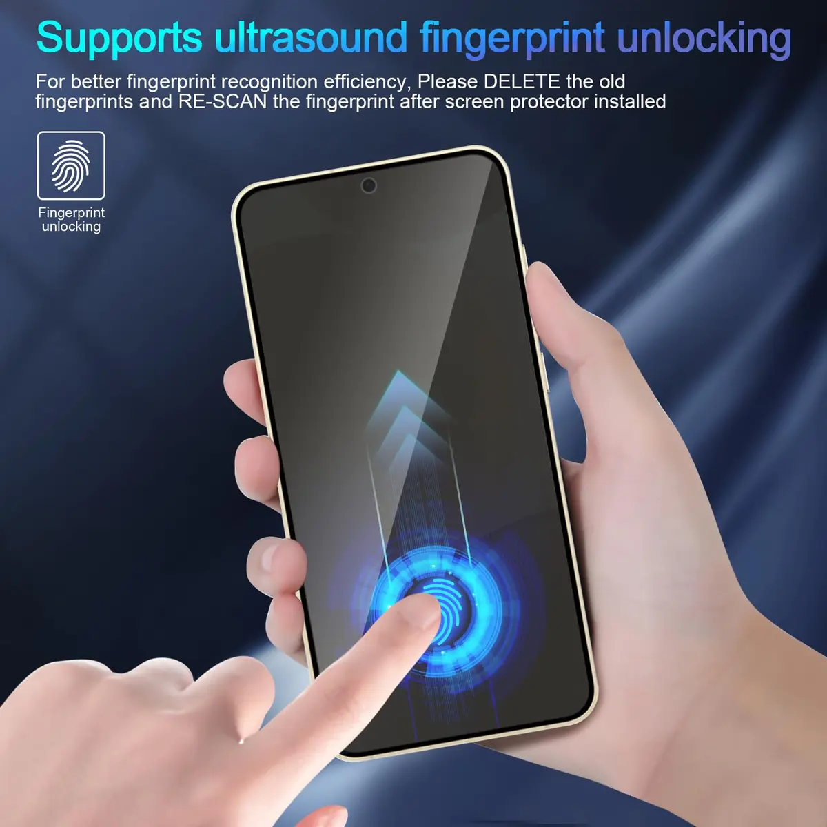 Lokyoo Privacy Screen Protector for Samsung Galaxy S24+ /S24 Plus 6.7" | Anti-Spy, Fingerprint Support - view 4