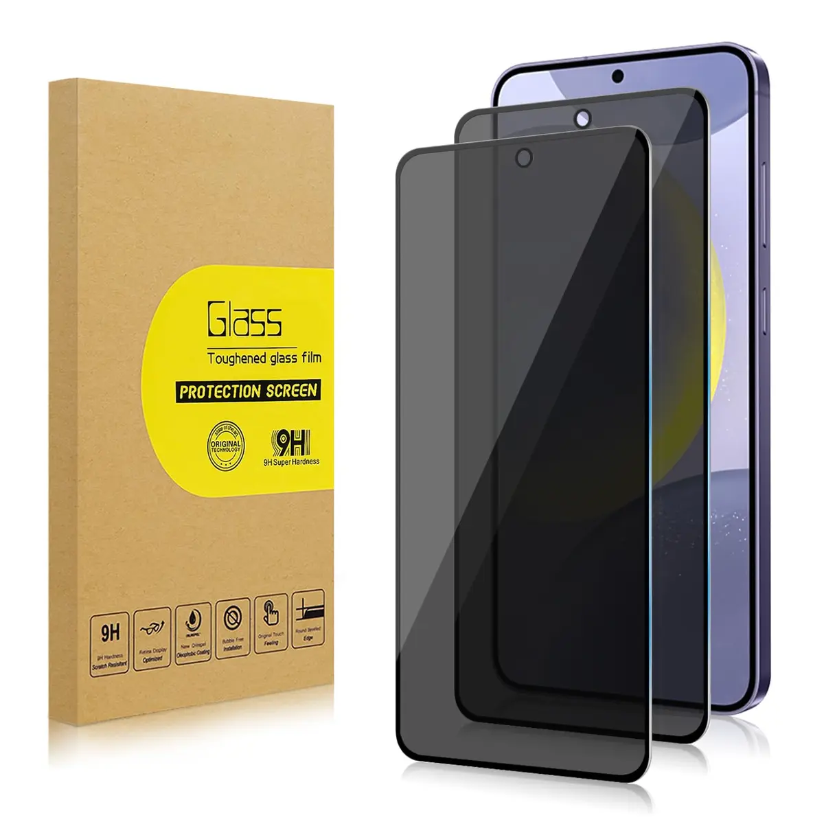 Lokyoo Privacy Screen Protector for Samsung Galaxy S24 | Anti-Peep, 9H Hardness, Easy Install - main product image