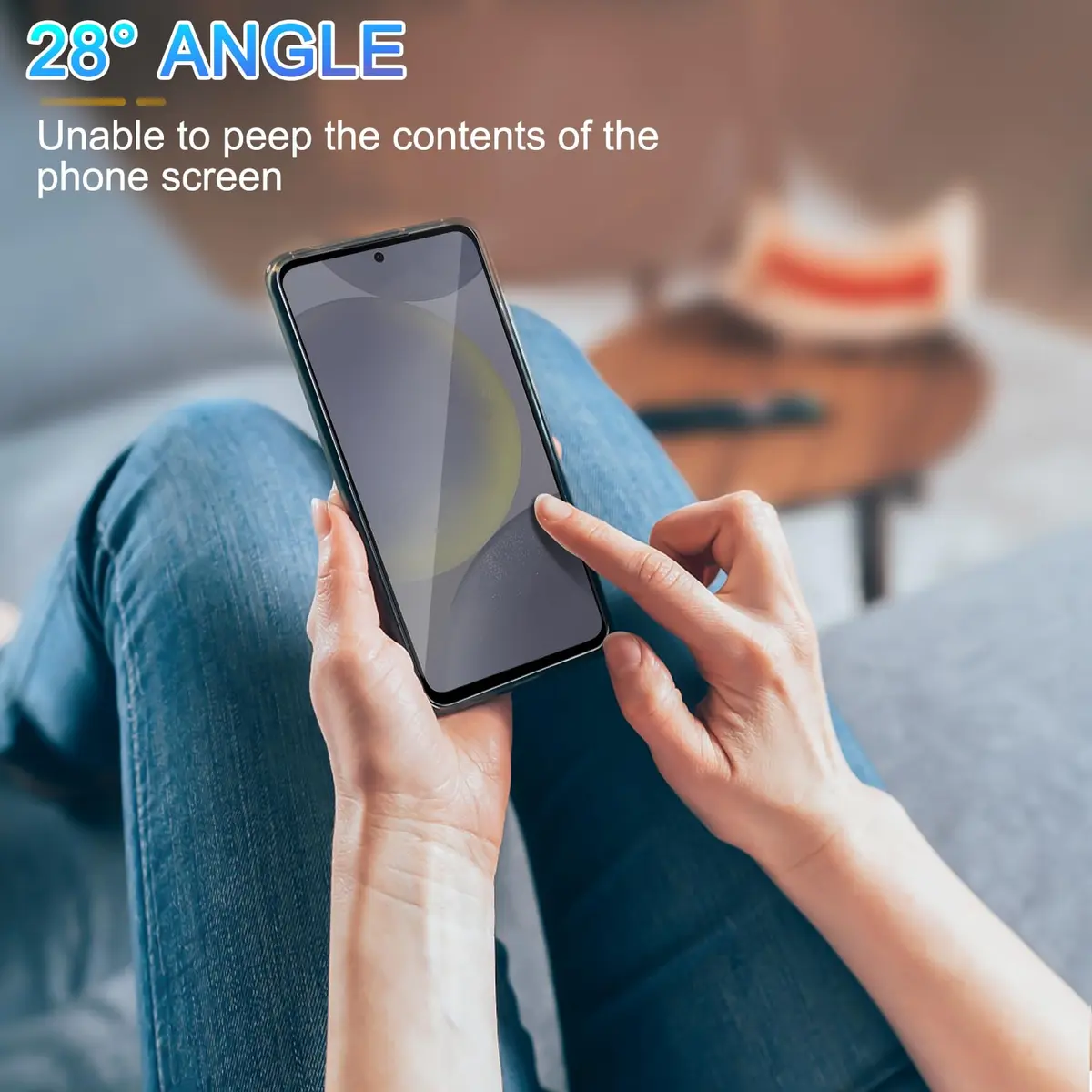 Lokyoo Privacy Screen Protector for Samsung Galaxy S24 | Anti-Peep, 9H Hardness, Easy Install - view 3