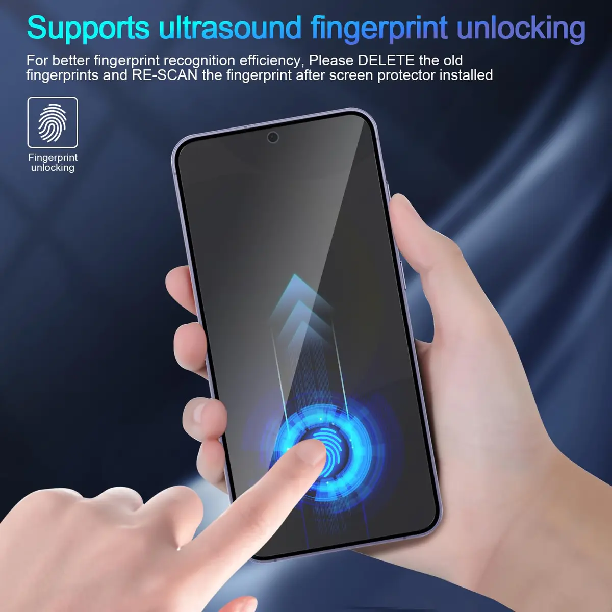 Lokyoo Privacy Screen Protector for Samsung Galaxy S24 | Anti-Peep, 9H Hardness, Easy Install - view 4