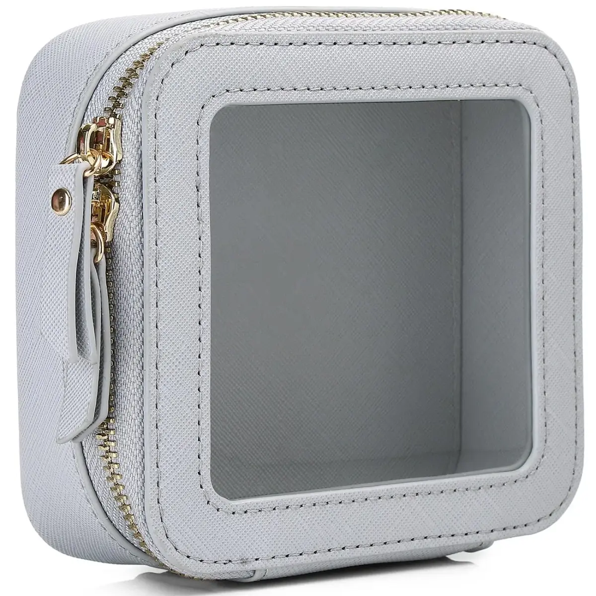 Pinkmik A/Gray MINI Clear Makeup Bag - TSA Approved Travel Cosmetic Case - main product image