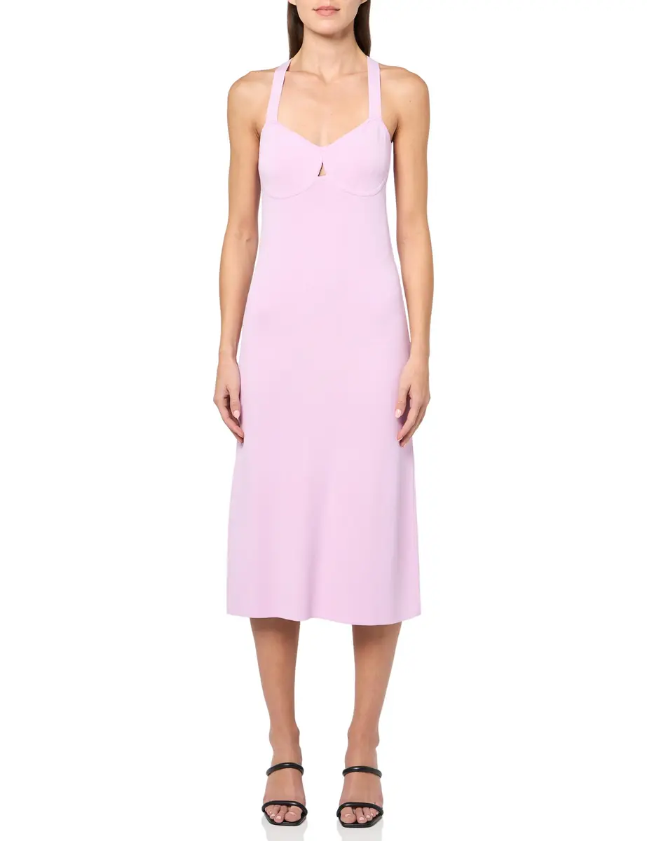 BCBG New York Women's Sleeveless Sweetheart Neck Midi Sweater Dress, Orchid | Flattering Fit & Versatile Style - main product image