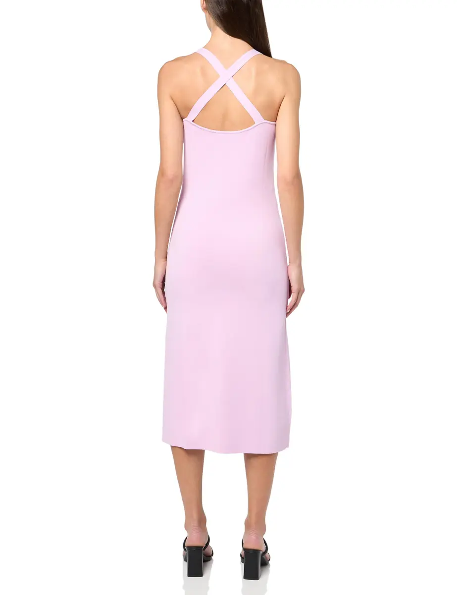 BCBG New York Women's Sleeveless Sweetheart Neck Midi Sweater Dress, Orchid | Flattering Fit & Versatile Style - view 2