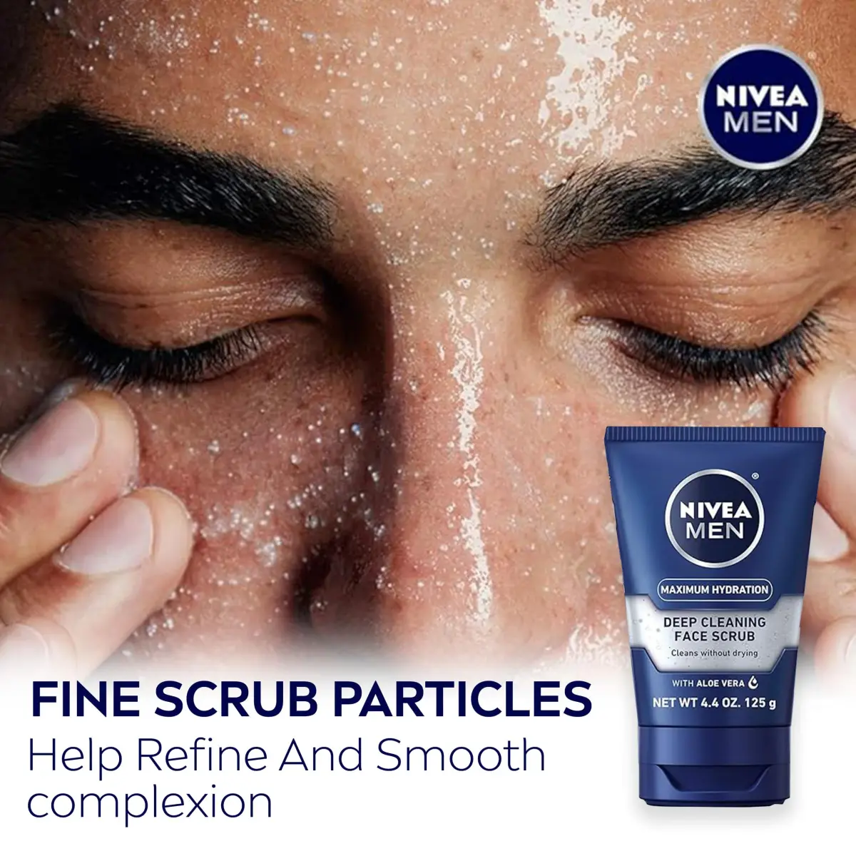 NIVEA MEN Maximum Hydration Face Wash & Scrub Set | 5 Fl Oz Face Wash, 3x4.4 Oz Face Scrub - view 4