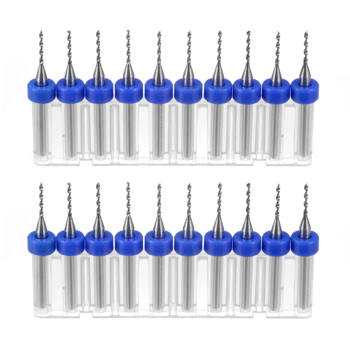 uxcell 1.1mm Tungsten Carbide PCB Drill Bits 2 Set (20 Pcs) | Precision Rotary Tool Bits for Electronics - main product image