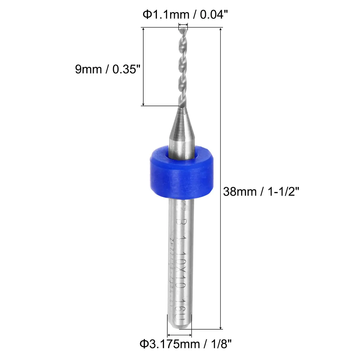 uxcell 1.1mm Tungsten Carbide PCB Drill Bits 2 Set (20 Pcs) | Precision Rotary Tool Bits for Electronics - view 2