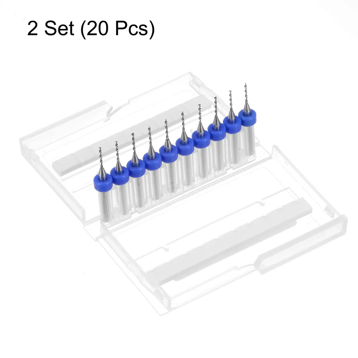 uxcell 1.1mm Tungsten Carbide PCB Drill Bits 2 Set (20 Pcs) | Precision Rotary Tool Bits for Electronics - view 3