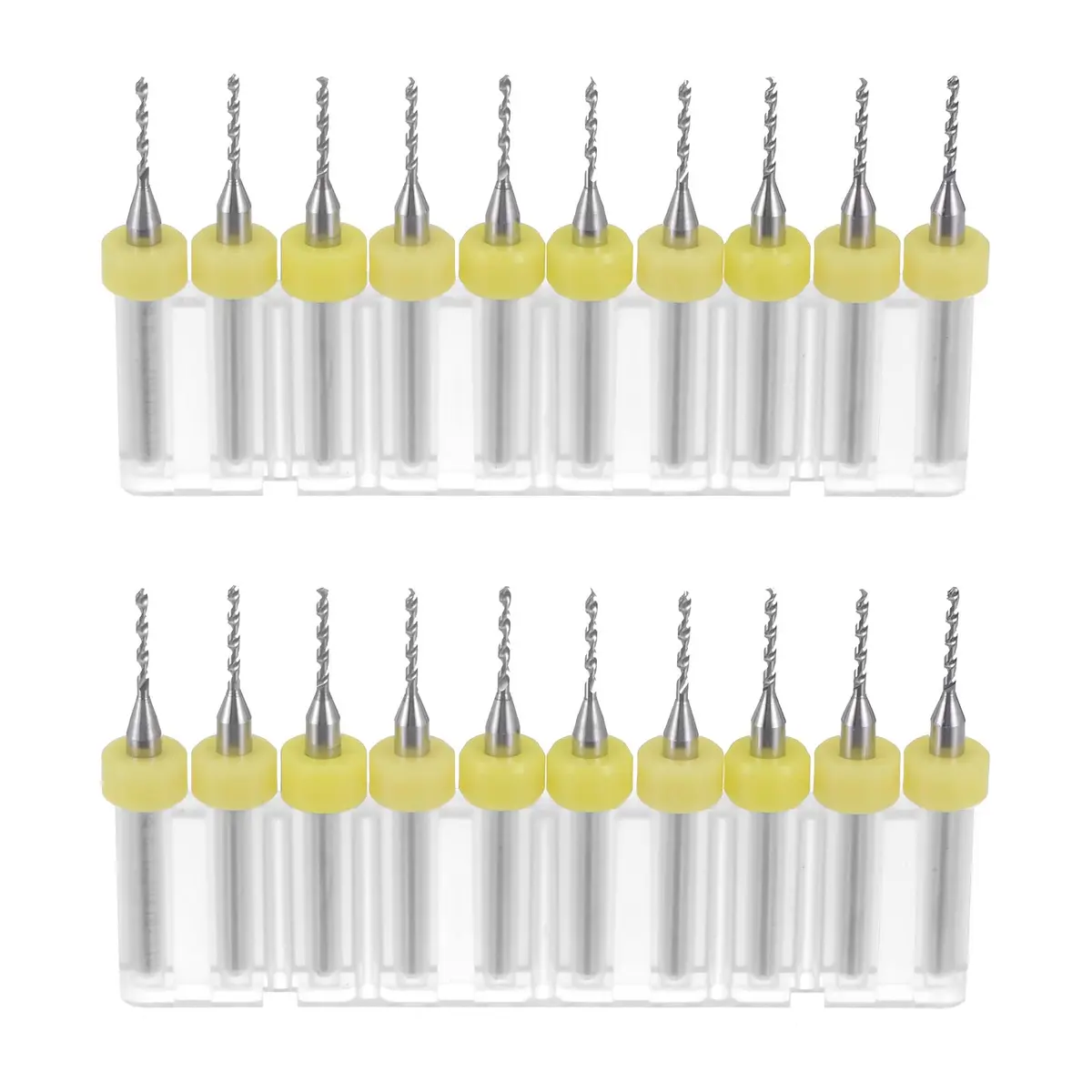 uxcell 1.2mm Tungsten Carbide PCB Drill Bits 38mm Length | 1/8" Shank, 20 Pcs Set - main product image