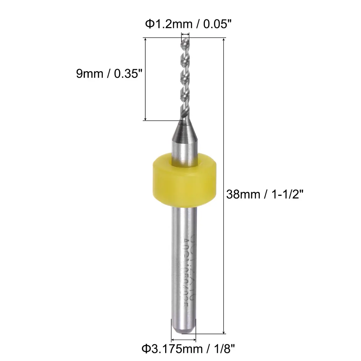uxcell 1.2mm Tungsten Carbide PCB Drill Bits 38mm Length | 1/8" Shank, 20 Pcs Set - view 2