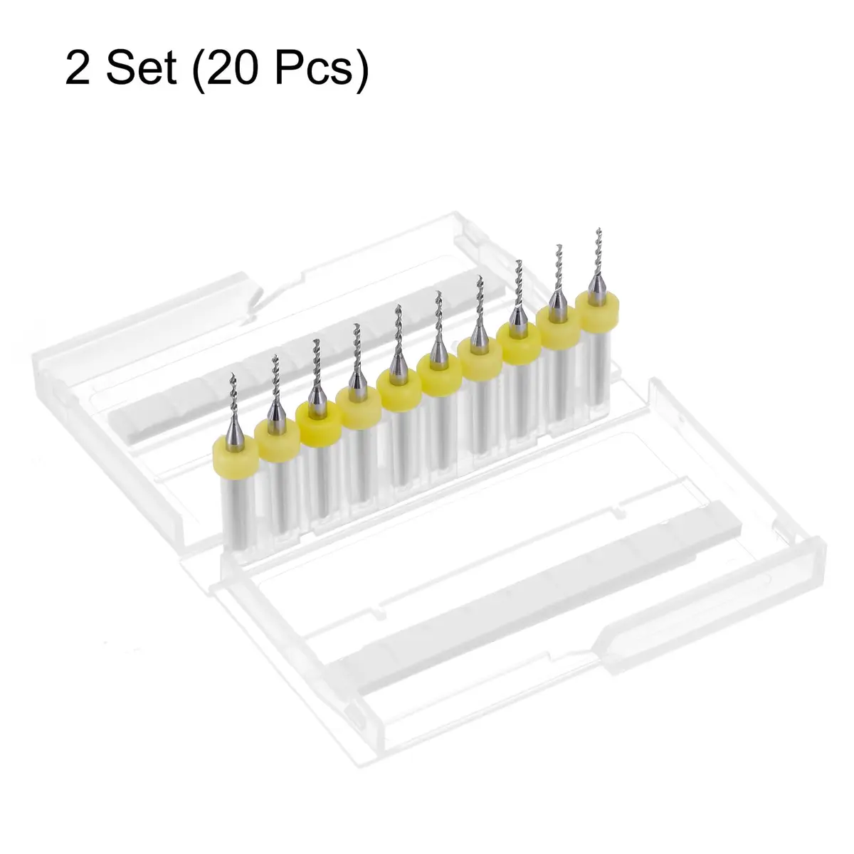 uxcell 1.2mm Tungsten Carbide PCB Drill Bits 38mm Length | 1/8" Shank, 20 Pcs Set - view 3
