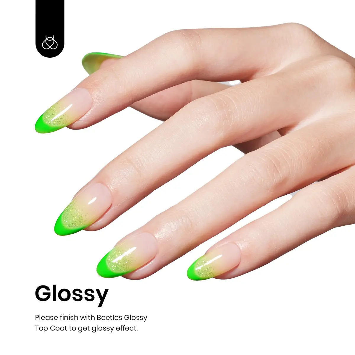beetles Gel Polish Ghost Phantom 0.5 Fl Oz | Neon Green UV/LED Long-Lasting Nail Art - view 3