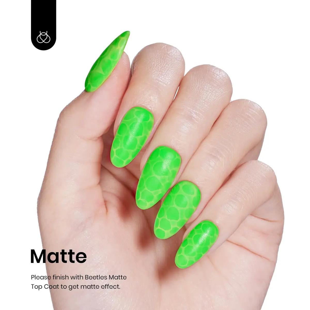 beetles Gel Polish Ghost Phantom 0.5 Fl Oz | Neon Green UV/LED Long-Lasting Nail Art - view 4
