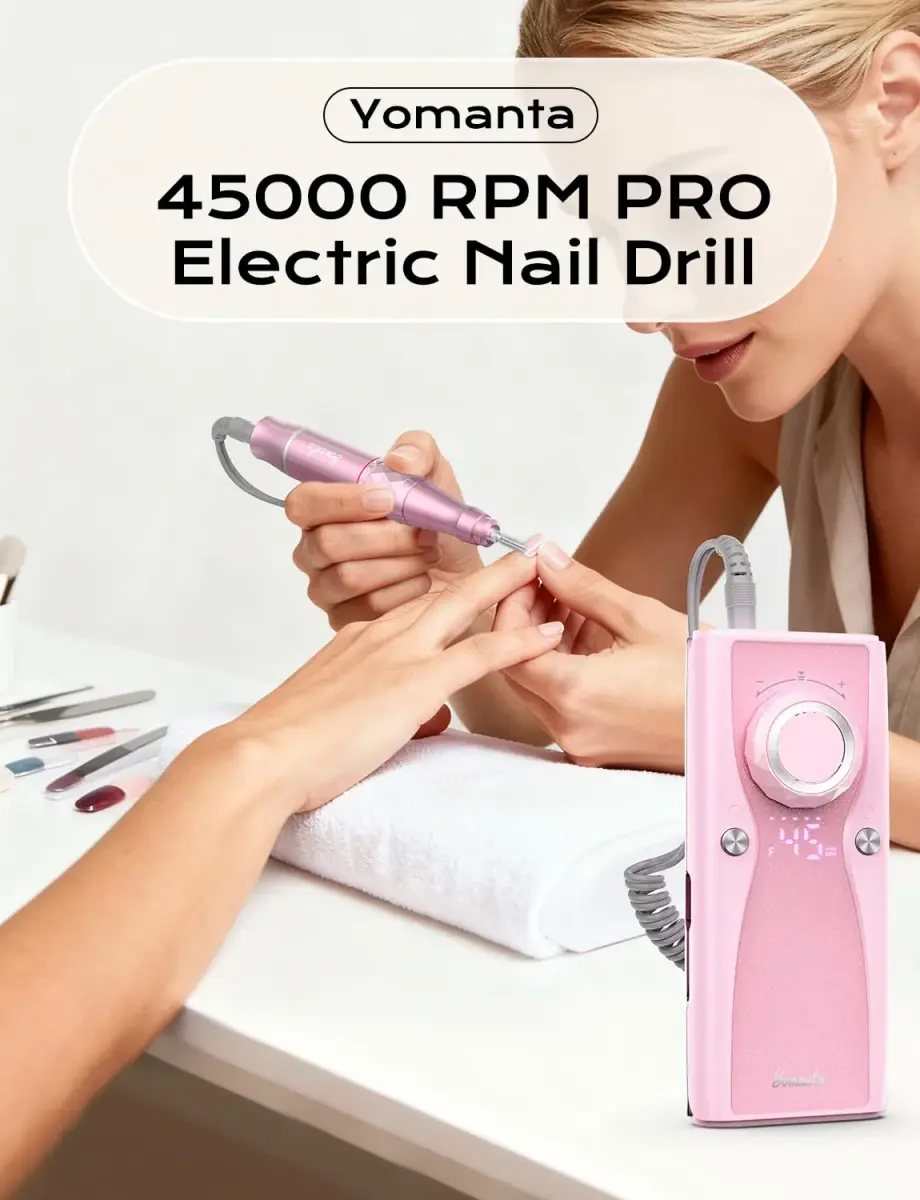 Yomanta Electric Nail Drill Professional Kit 45000 RPM USB Rechargeable Efile Nail File with 12 Bits | Salon & Home Manicure Tool - view 9