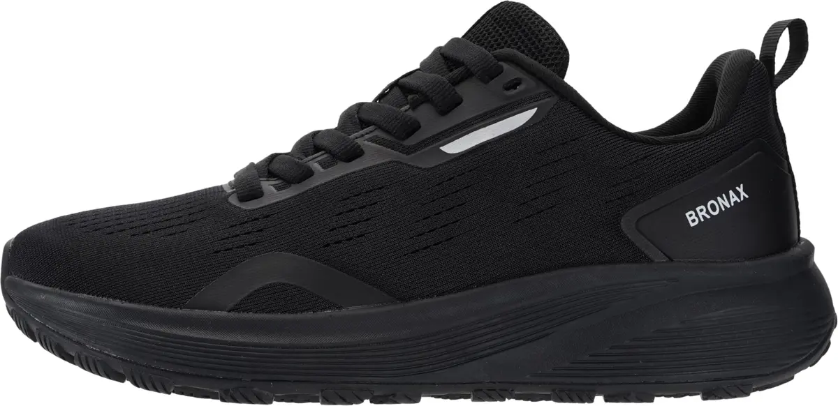 BRONAX Wide Toe Box Athletic Shoes 8.5W Black | Breathable Mesh, Shock Absorption, Wide Fit - view 4