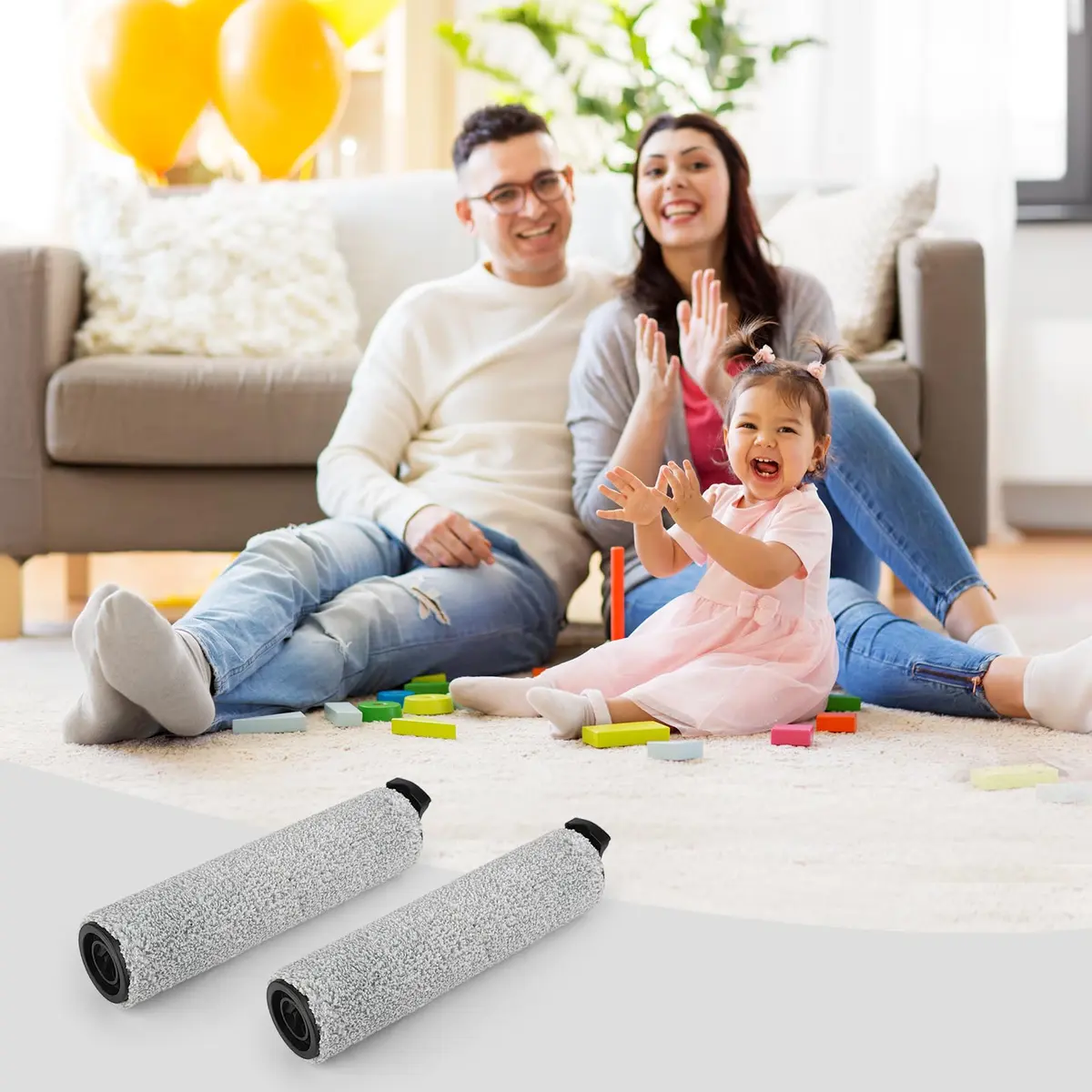 MXZONE Roller Brush Replacement for Tineco iFloor 3 & Floor One S3 Vacuum, 2 Pack | Soft, Fluffy, Washable & Reusable - view 6