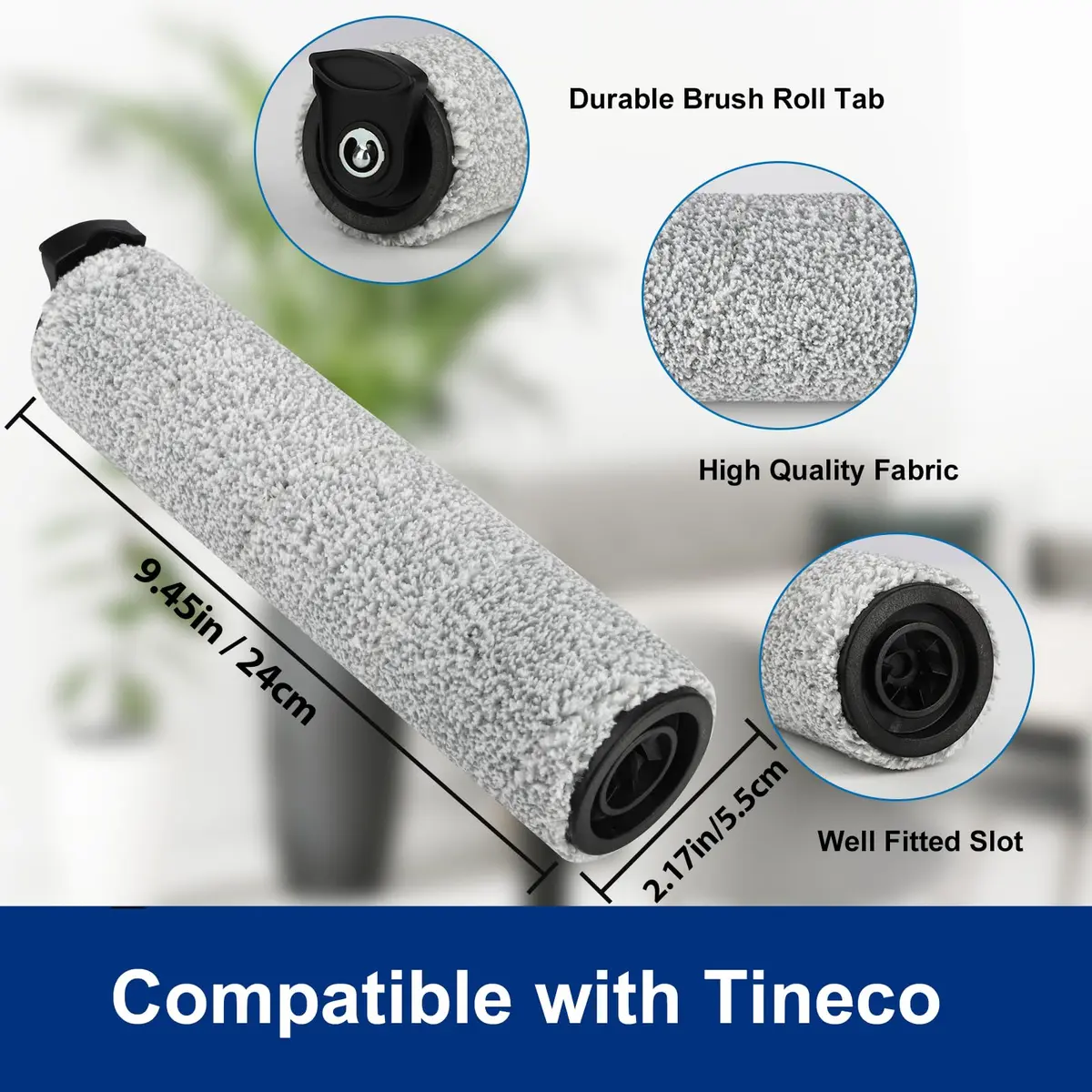MXZONE Roller Brush Replacement for Tineco iFloor 3 & Floor One S3 Vacuum, 2 Pack | Soft, Fluffy, Washable & Reusable - view 3