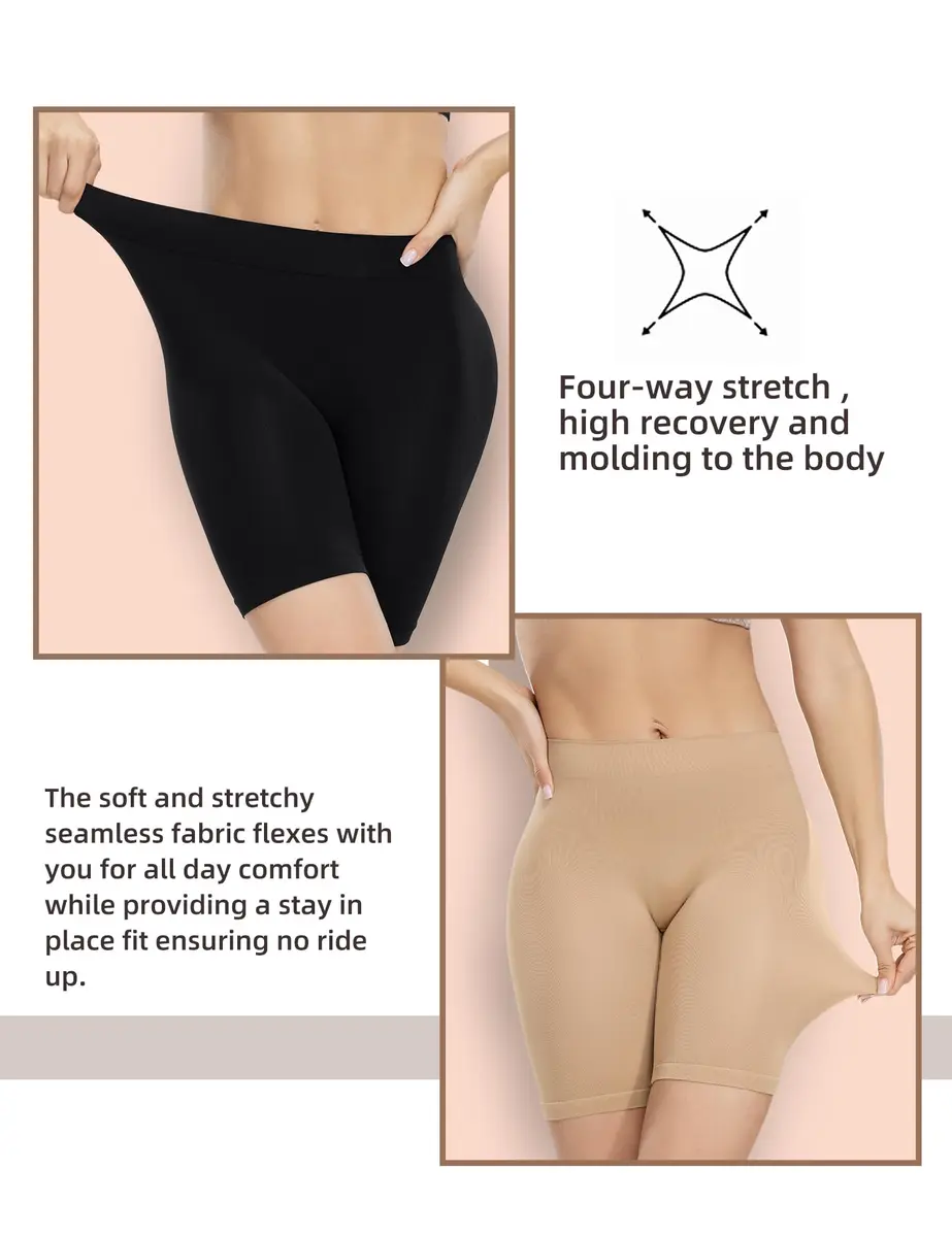 ATTLADY Seamless Boyshorts for Women | Anti-Chafing Underwear Shorts for Dresses, Small - view 3