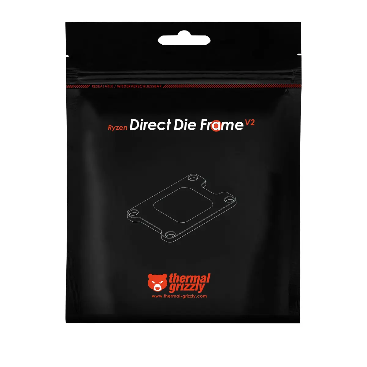 Thermal Grizzly Direct Die Frame Ryzen 7000 V2 Black | For AMD Ryzen 7000 Processors Without IHS - view 9