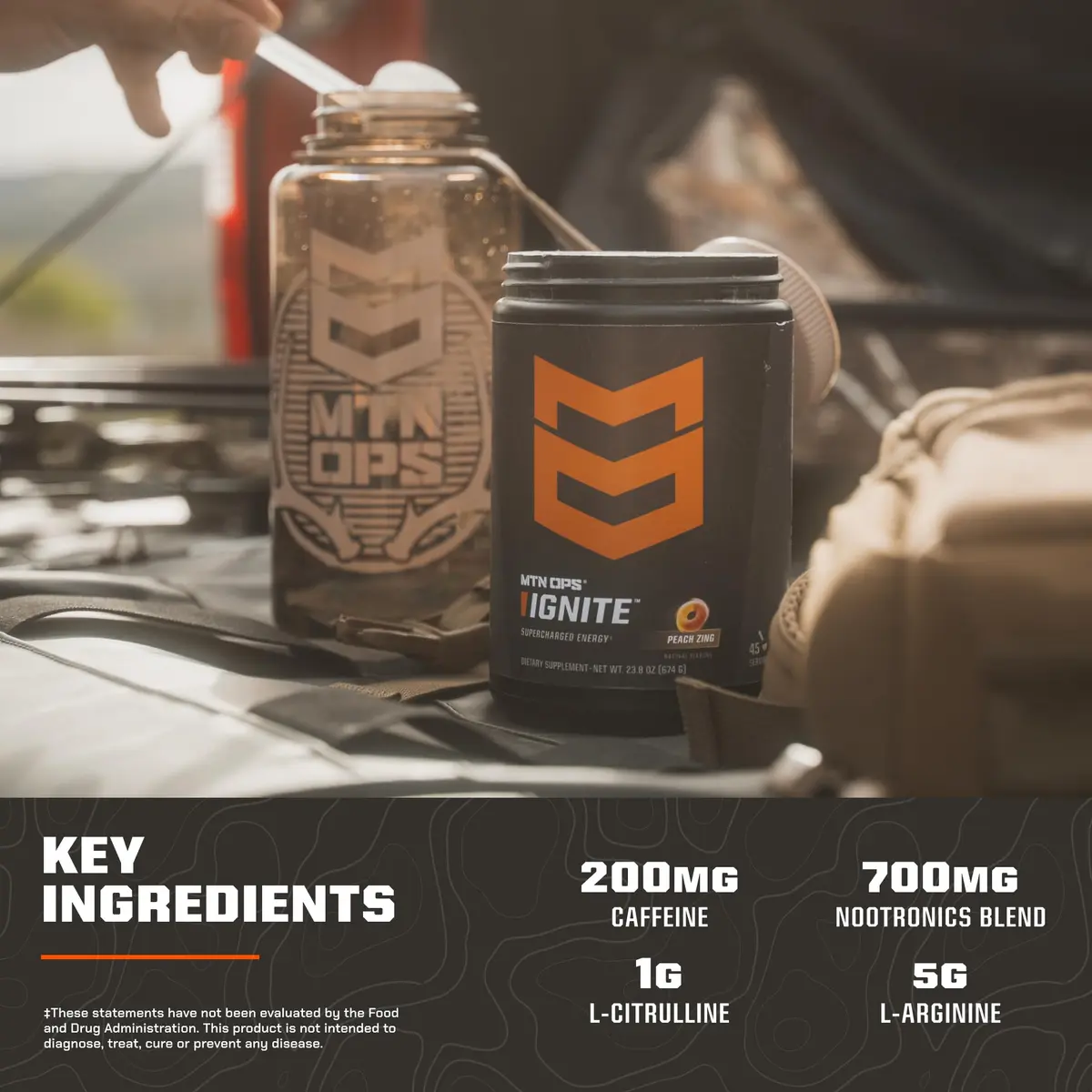 MTN OPS Ignite Energy Powder, Pink Lemonade | Sugar-Free, 45 Servings, Gluten-Free, Caffeine & Nootropic Support - view 4