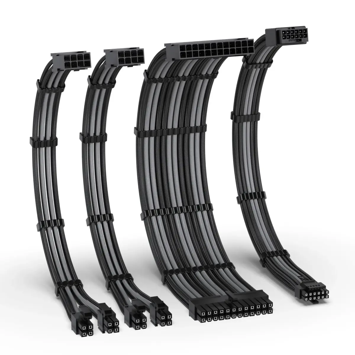 EZDIY-FAB 12VHPWR PSU Extension Cable Kit 300mm (12cm) | Black Grey - main product image