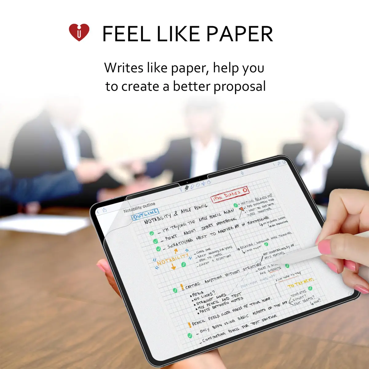 iCarez Matte Screen Protector for iPad Pro 13" (M4 2024/M5 2025) & iPad Air 13" (M2 2024/M3 2025) - Anti-Glare, Fingerprint Resistant, Apple Pencil Compatible 2-Pack - view 5
