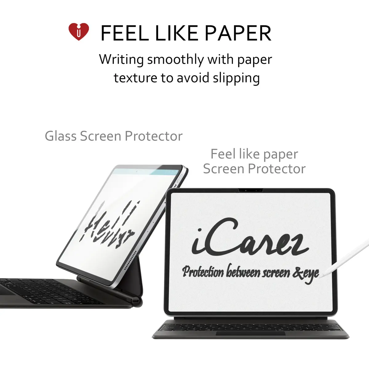 iCarez Matte Screen Protector for iPad Pro 13" (M4 2024/M5 2025) & iPad Air 13" (M2 2024/M3 2025) - Anti-Glare, Fingerprint Resistant, Apple Pencil Compatible 2-Pack - view 6