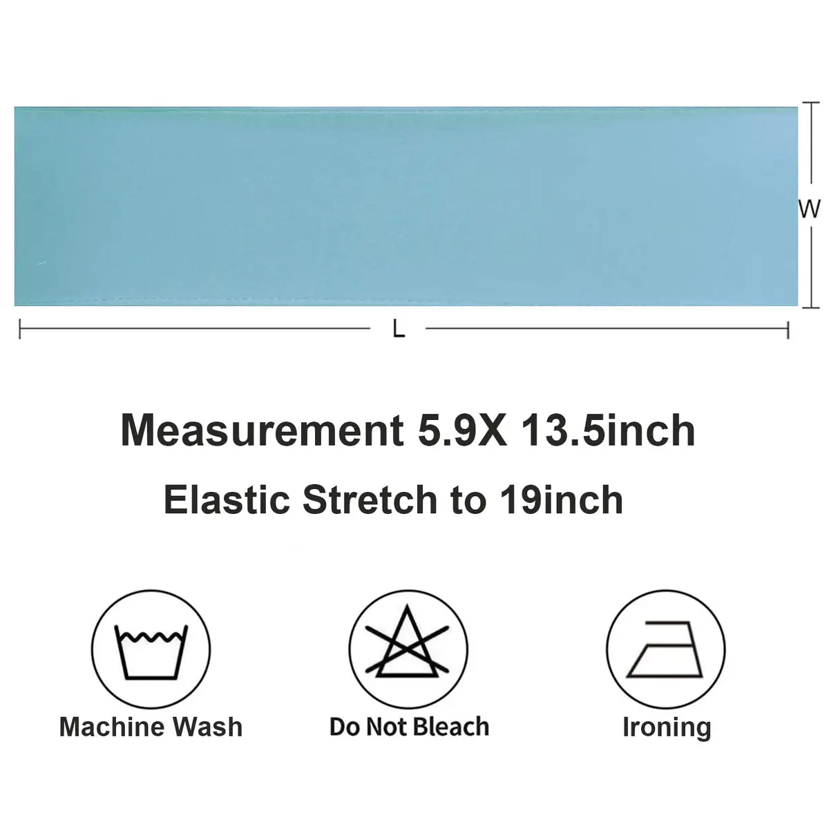 Gankar Baby Blue Chair Sashes 50 Pack | Stretchable Polyester Spandex Bands for Events - view 7
