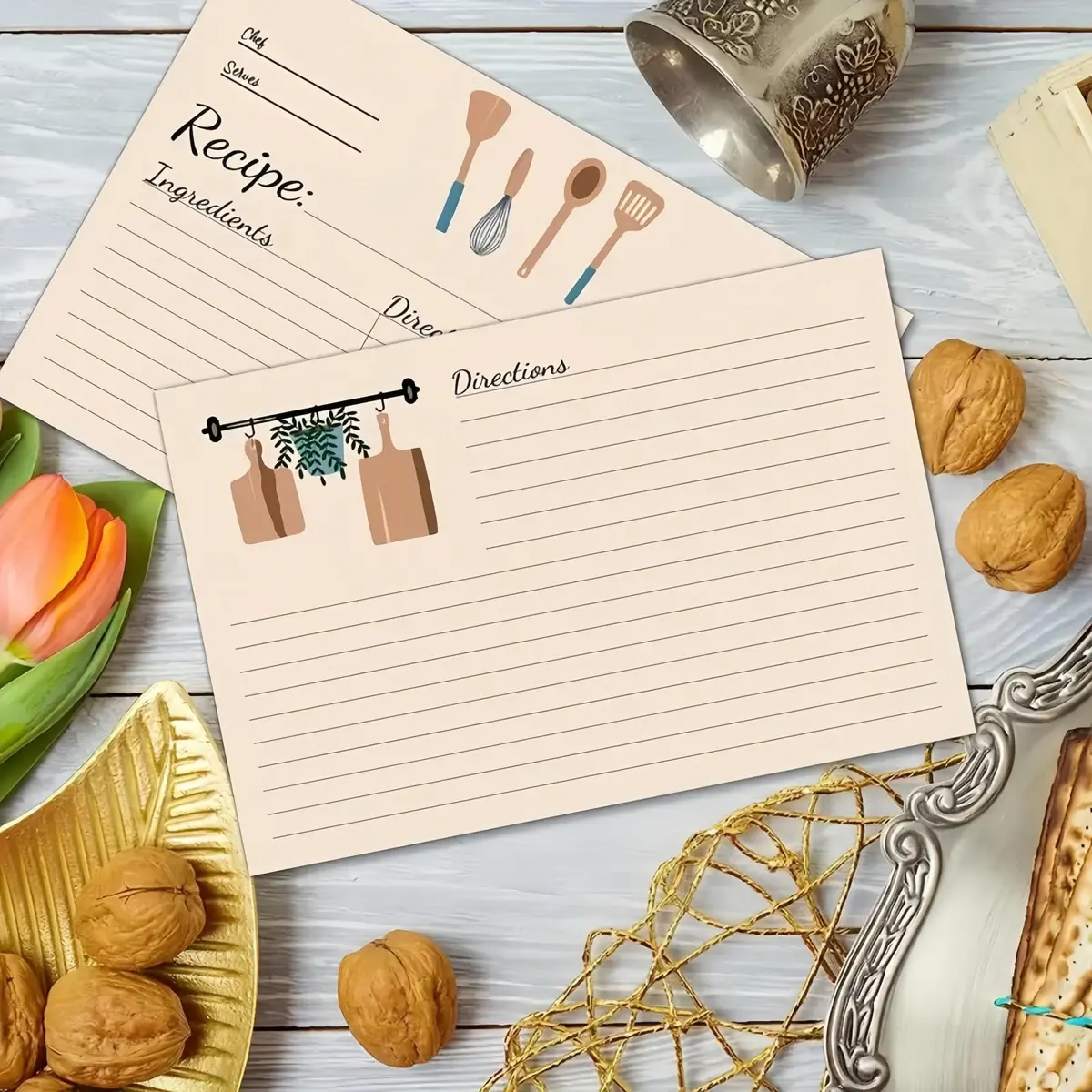 YOJO Recipe Cards,50 Count 4x6 | Minimalist Cardstock for Kitchen & Gifts - view 6